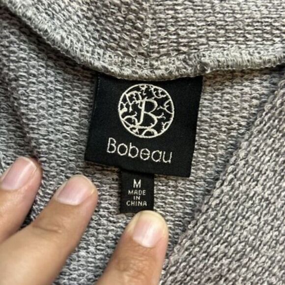 Bobeau V-Neck Kimono Pullover Heather Grey Medium - Picture 6 of 7